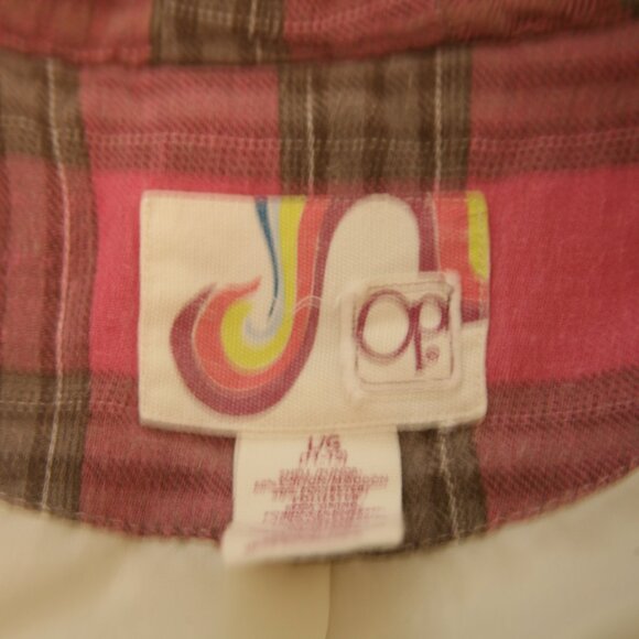 Ocean Pacific Juniors Hooded Sweatshirt Jacket, Size 11/13 Junior, Cream - Picture 2 of 3